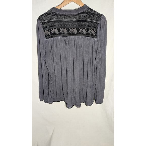 POL Womens Flutter Sleeve Relaxed Fit Blouse Sz S Tassels Grunge Whimsigoth boho - Picture 5 of 6